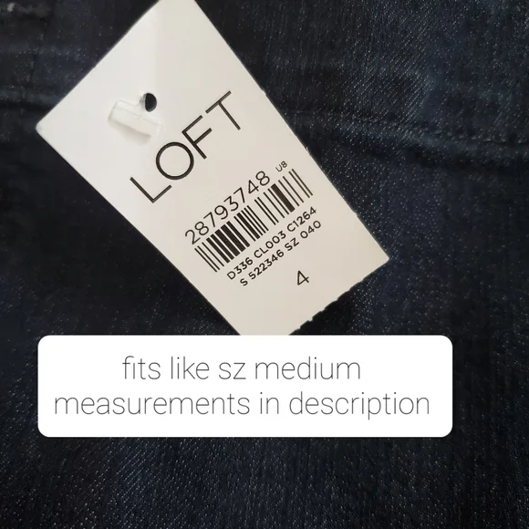 LOFT denim nautical sailor denim skirt, 29", blue - Picture 8 of 11